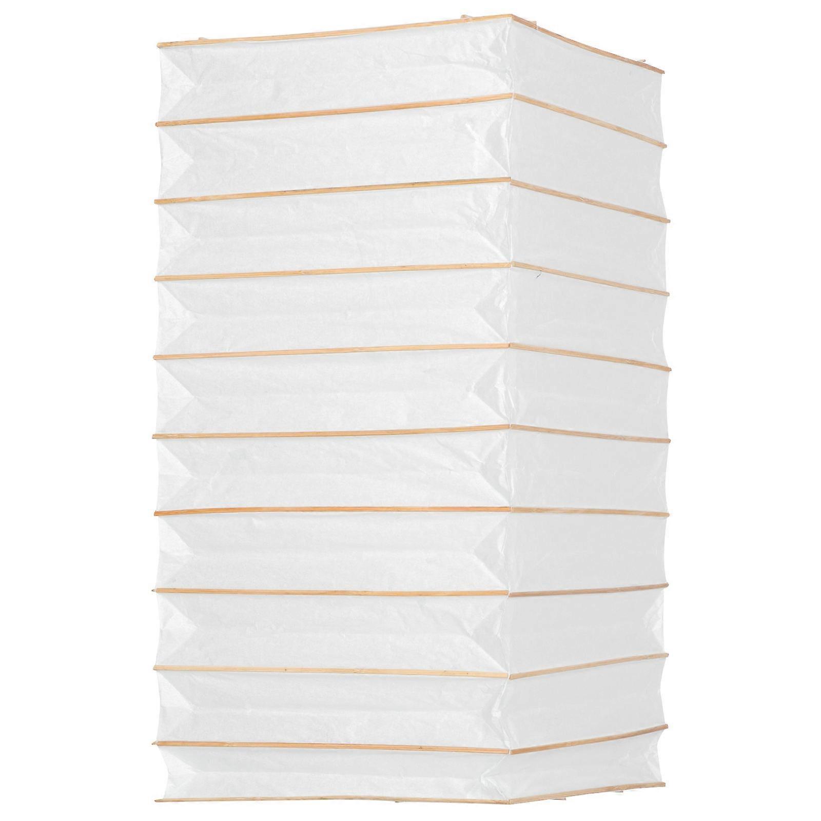 Paper Lampshade Rectangular Replacement Household Warm Lighting Simple Style 64x30cm White 1Pack
