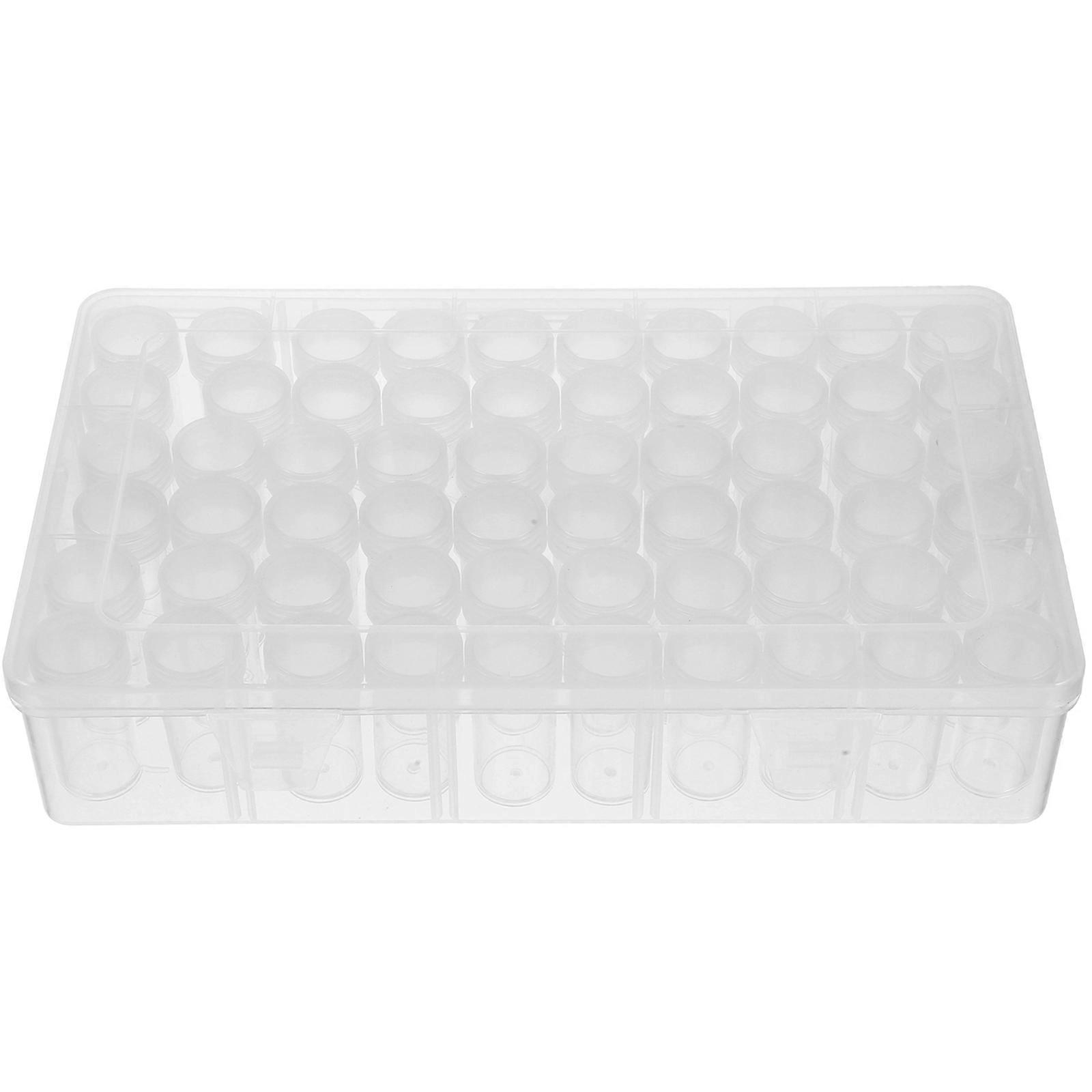 Screw Organizer Box With Lids Clear Storage Container For Management Round Plastic 1 Set