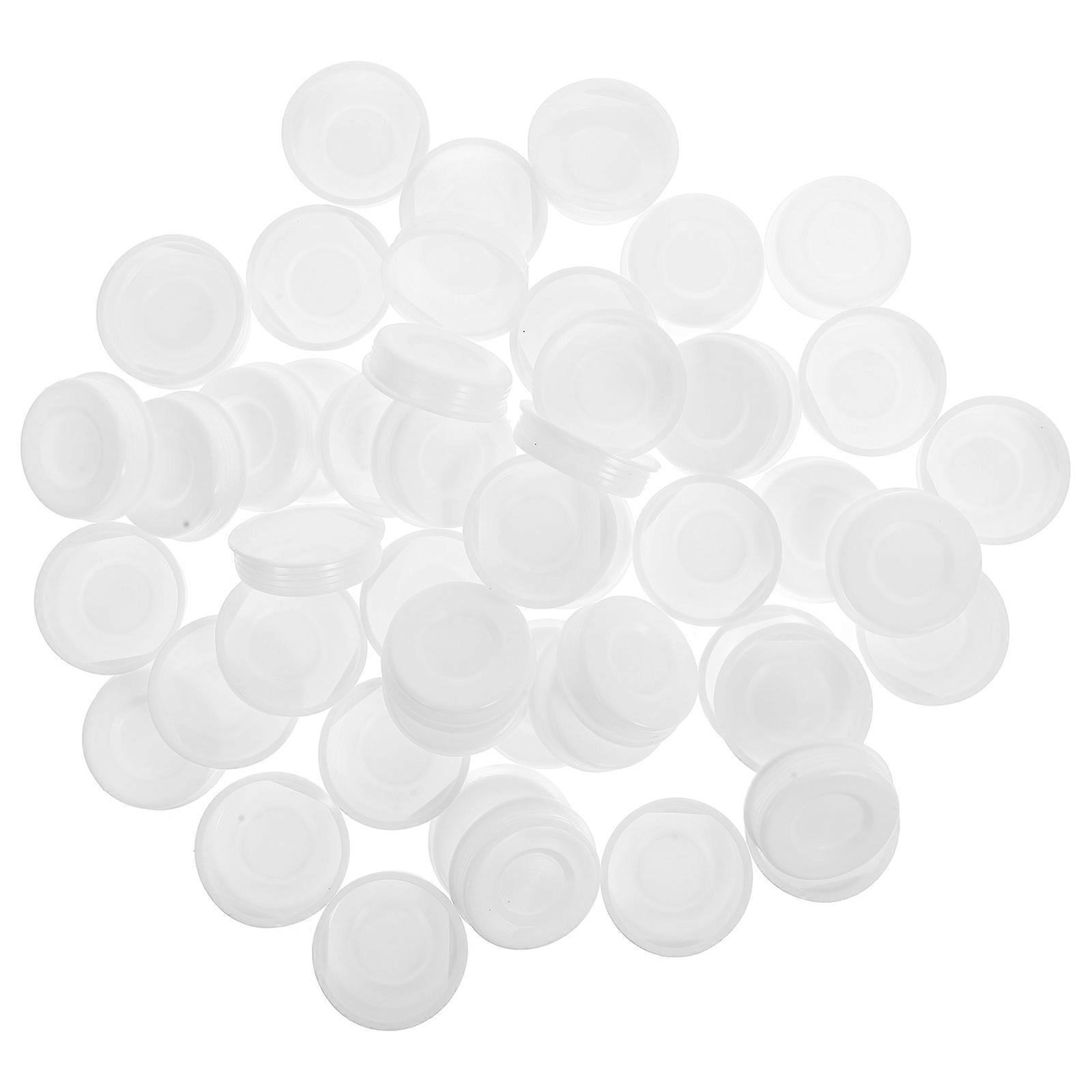 Plastic Small Round Caps For Mailing Tubes Secure Fit Well Protection 50Pcs