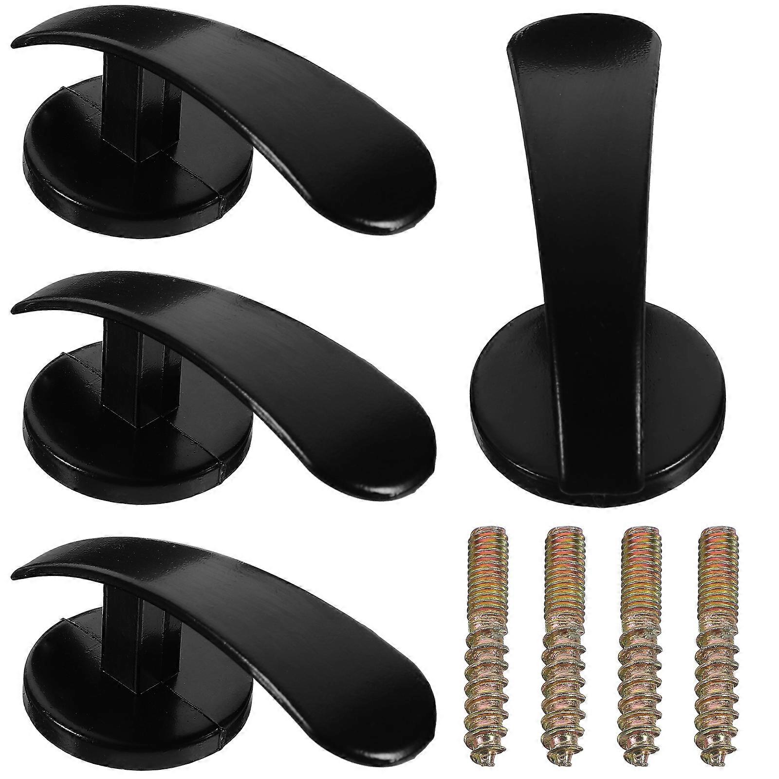 Curtain Holdback Hooks Wall Mounted Hotel Decorative Tiebacks Simple Style 4Pcs