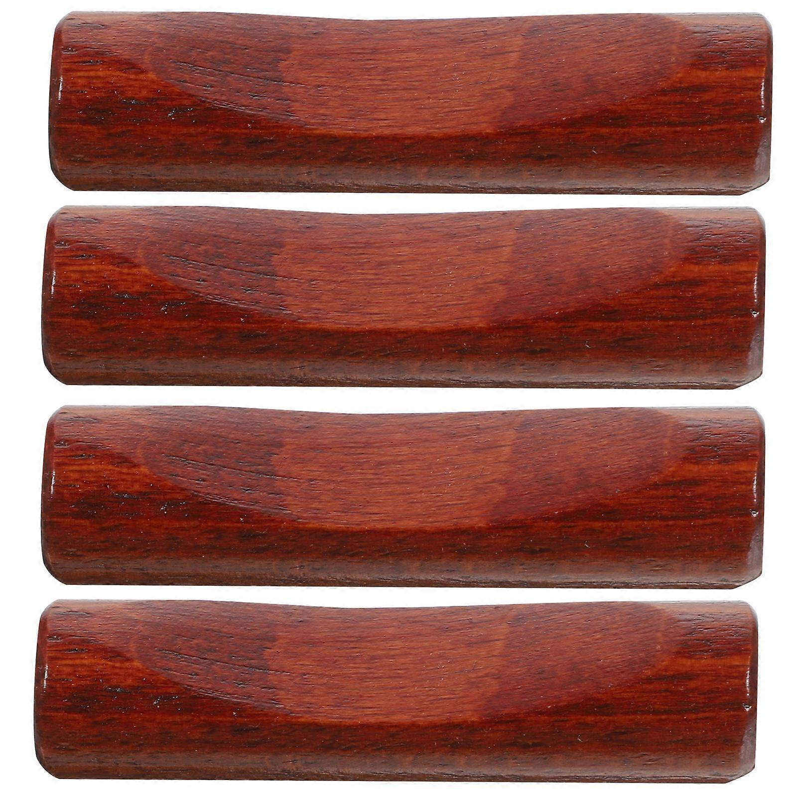 Chopstick Rest Stand Rustic Style Cylinder with Concave Surface Wooden 6X1.3X1.2CM 4Pcs