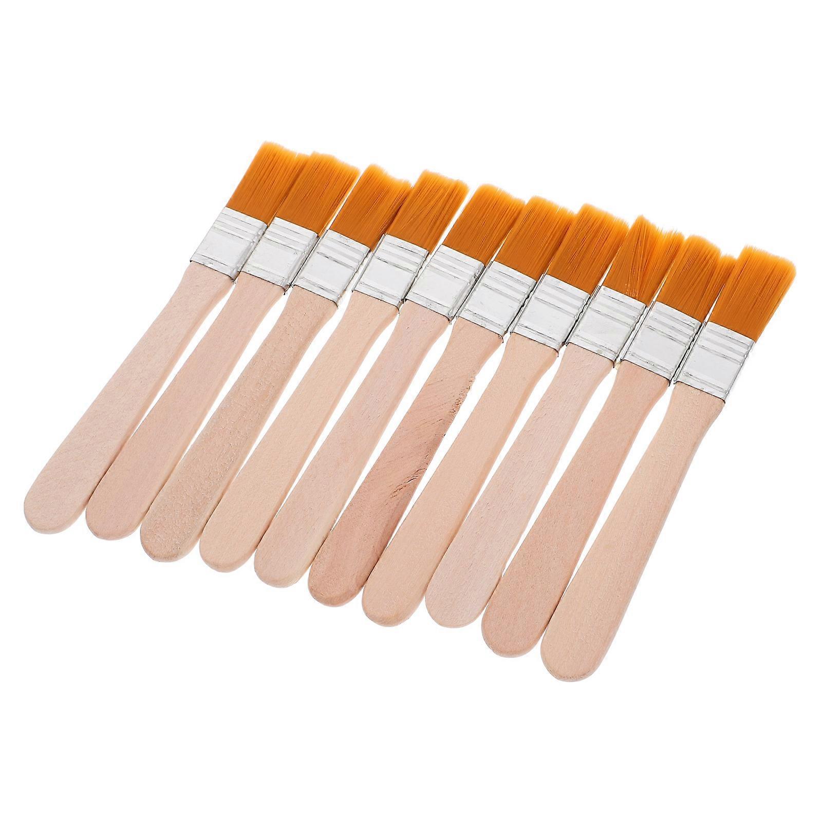 Trim Brushes For Painting Multi Purpose Nylon Bristle For Diy Projects 10Pcs