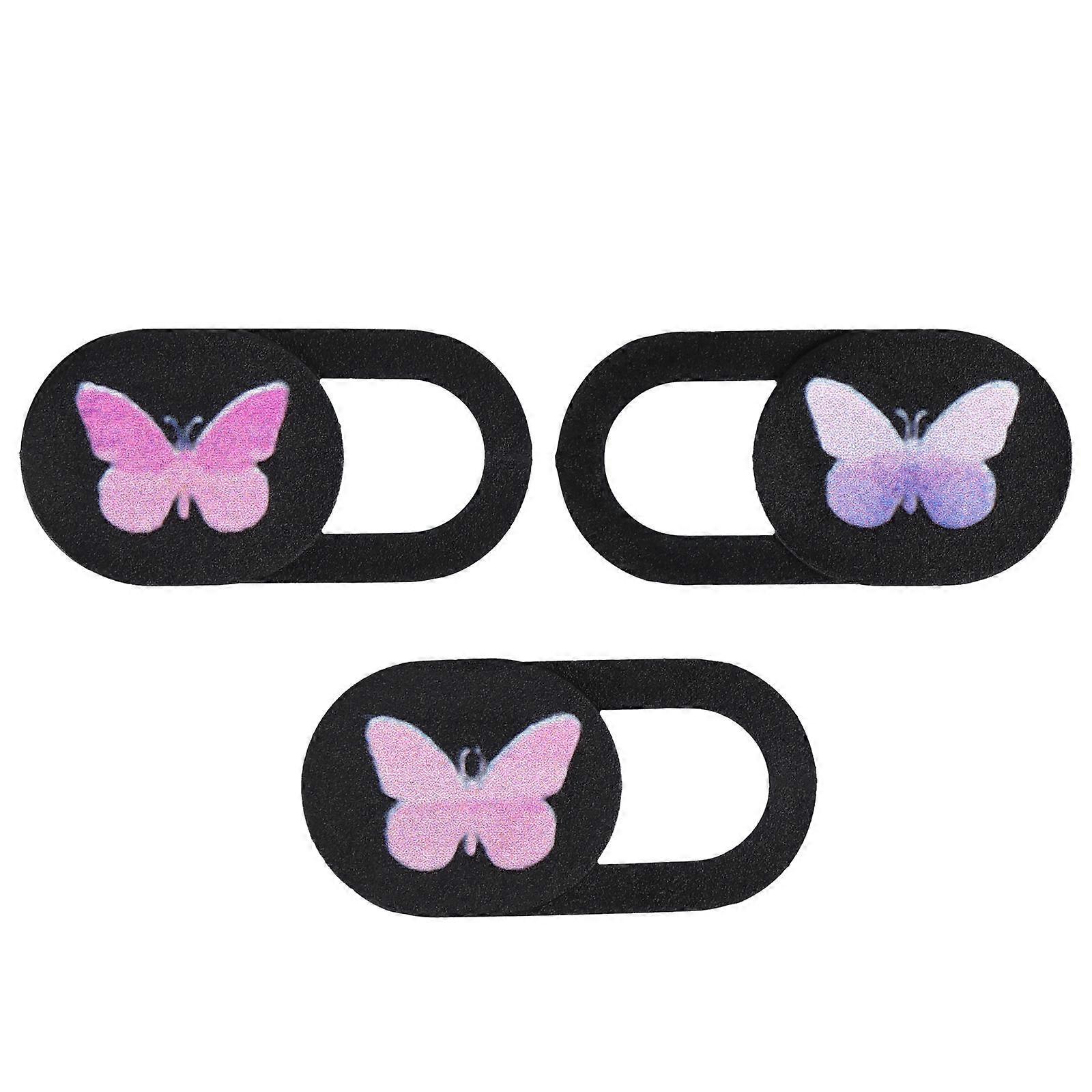 Camera Privacy Slides ABS Material Office Work Black 3Pcs