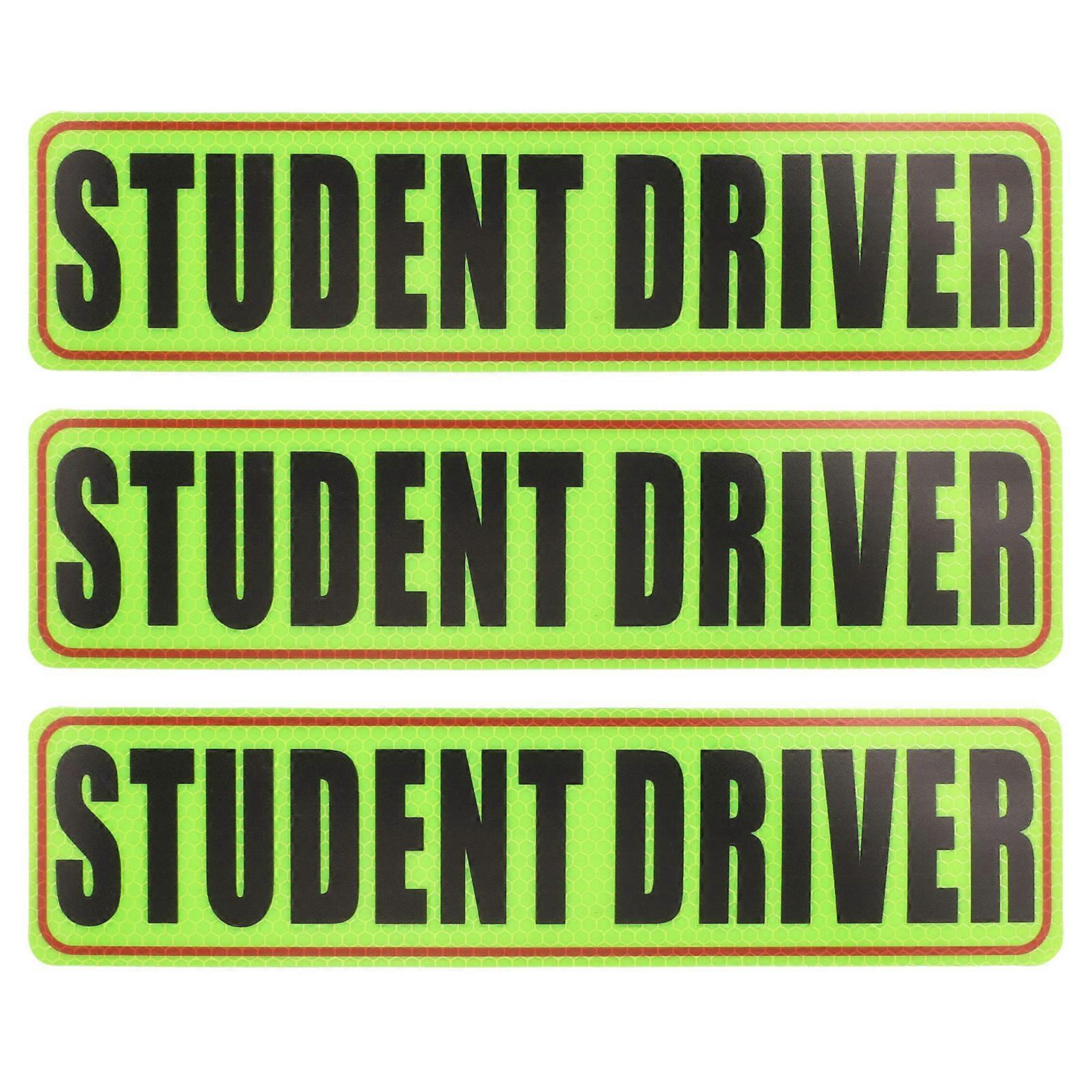3pcs Safety Sign Car Decals, Eye Catching Novice Driver Stickers for Vehicle Decoration, Durable & Visible Design