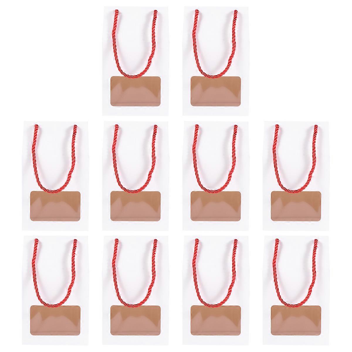 Party Favor Box Kraft Paper present Box Portable Folding for Christmas and Valentines Day 10Pcs