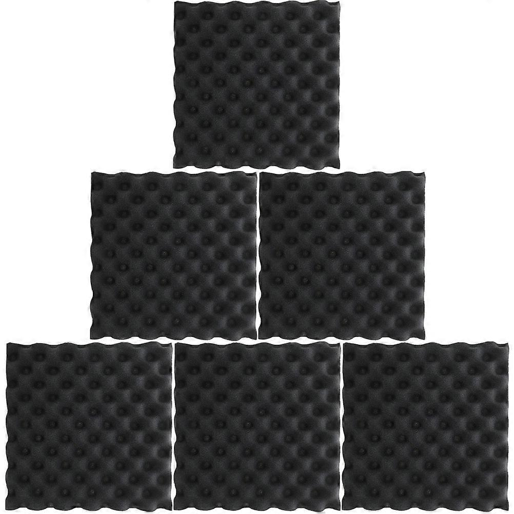 Sound Reducing Panels Acoustic Panels Noise Isolation DIY Enthusiasts Black 30.00X30.00X2.00CM Sound Absorption 6Pcs