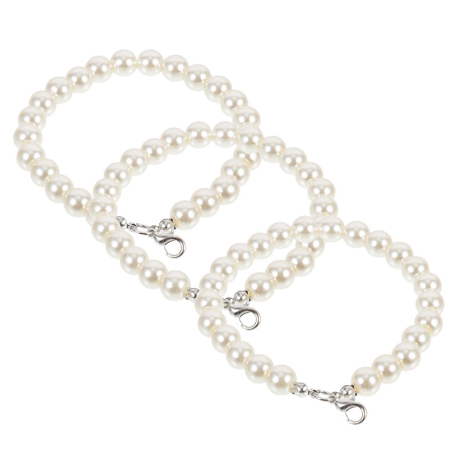 Mobile Phone Lanyard Beaded Phone Strap Round Beads Alloy Material for Jogging Cycling Running Errands 3Pcs