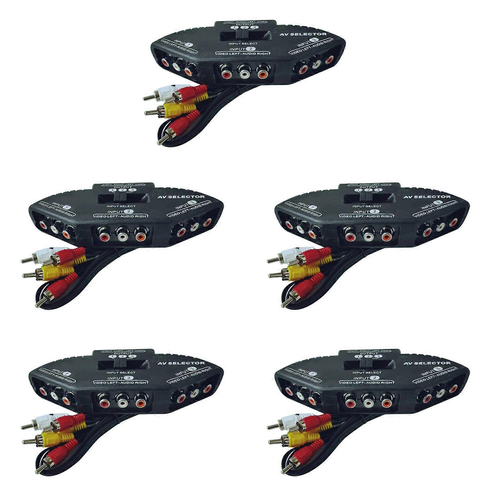 3-Way Audio Video AV Switch Selector Box Splitter Switch
