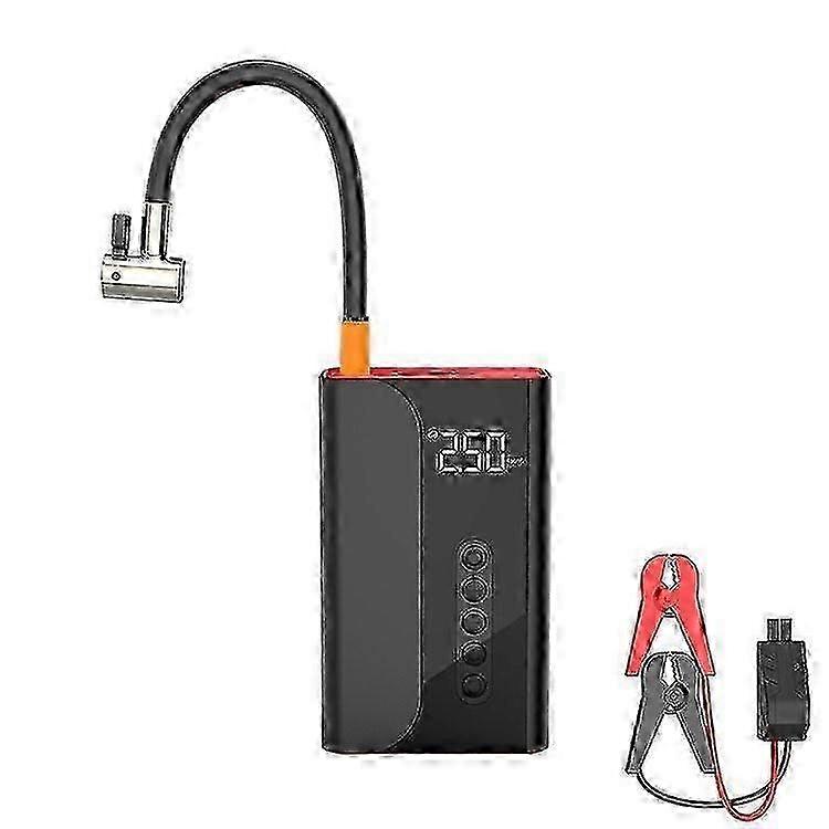 Portable Emergency Starter With Air Pump Inflator Built-in Air Pump Car Inflator Car Battery Booster