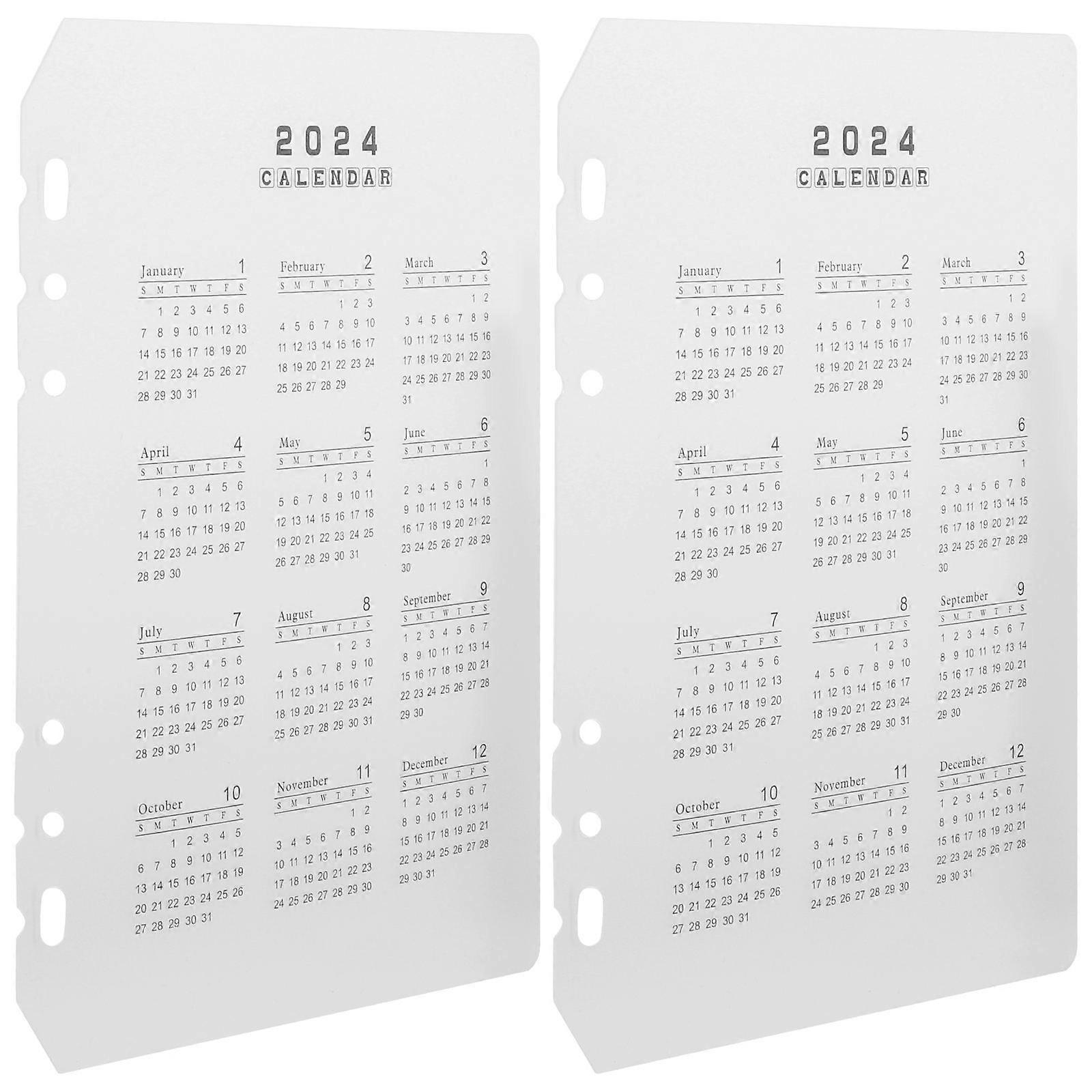 Transparent Notebook Separator Bookmark For Study And Office A5 Size PP Material Rectangular Shape 2Pcs