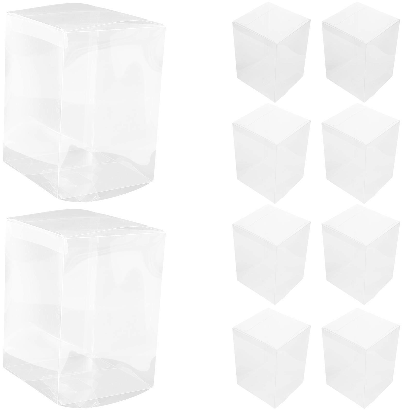 Plastic Box Transparent present Boxes Cube Shaped Storage 15Pcs