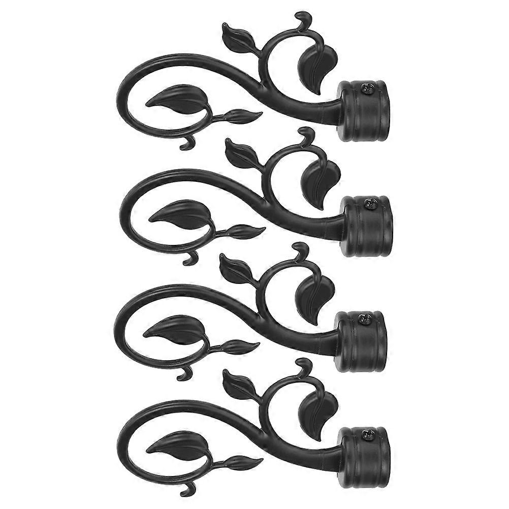 Matte Finish Curtain Rod Finials, 4PCS Decorative Drapery Pole Ends, Vintage Style Window Curtain Accessories for Home, Office, Hotel Easy DIY