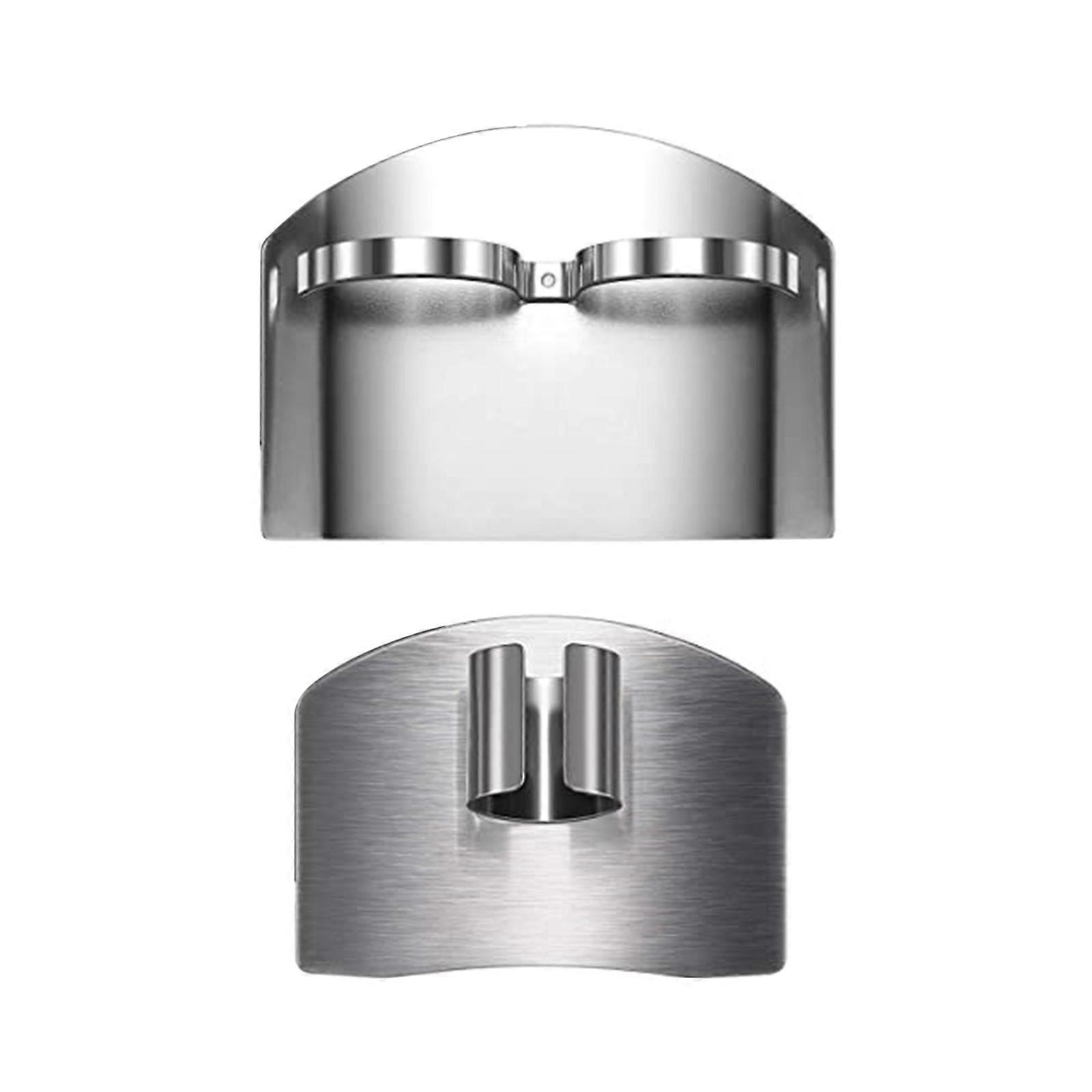 Adjustable Cutting Protector, Anti-Rust Kitchen Tool for Safe Slice Hand Guard, Silver (2PCS)
