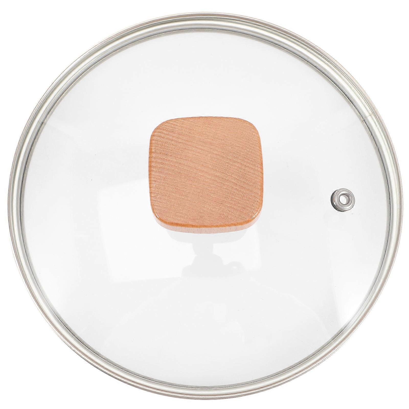 Couvercle d’ustensile de cuisine Couvercle de marmite visible Matériau en bois Ventilation Four Compatible 1Pcs