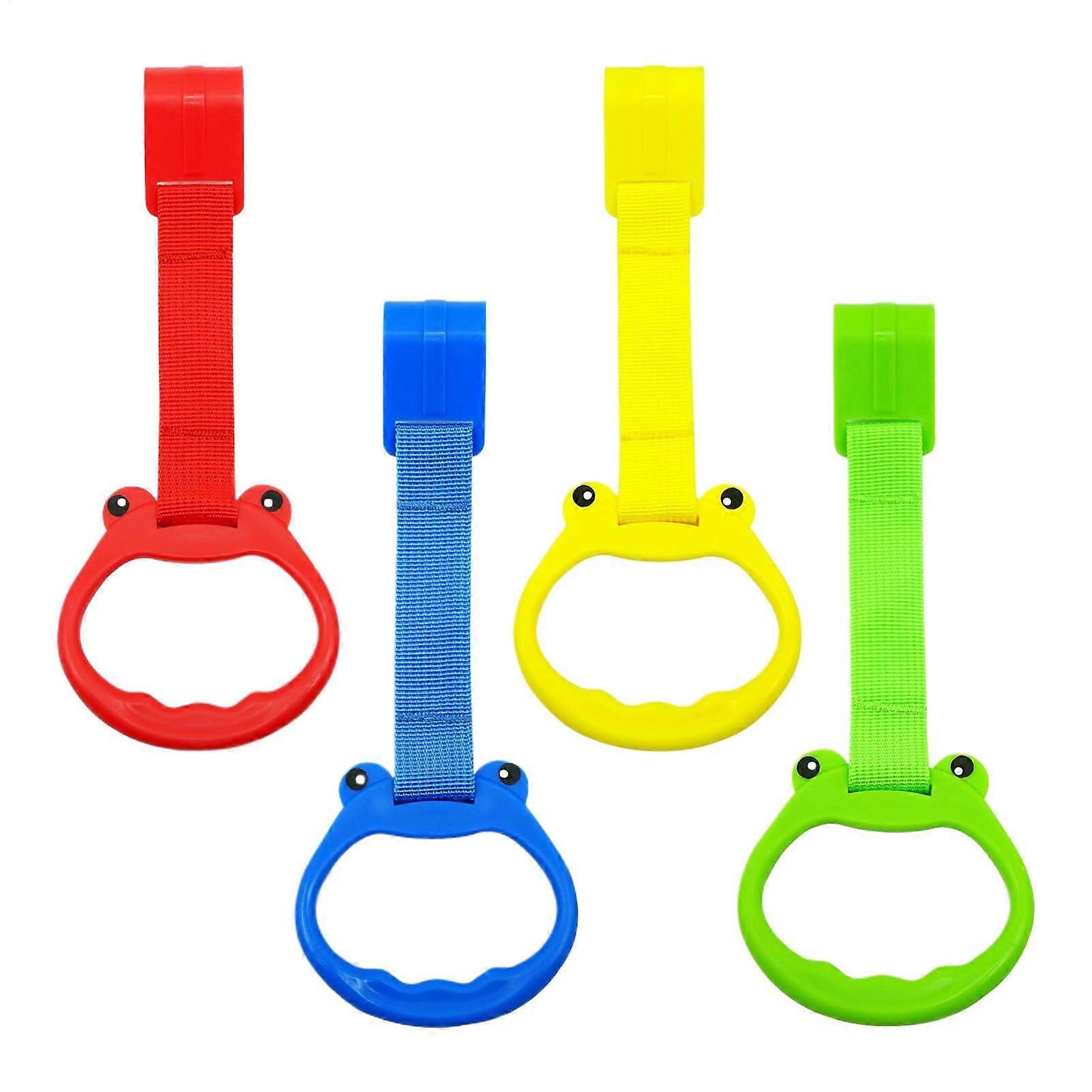 Baby Pull Up with 4 Cartoon Grasping Handles, Ergonomic Odorless Grip Support for Nursery, Crib, Playpen, and Daycare