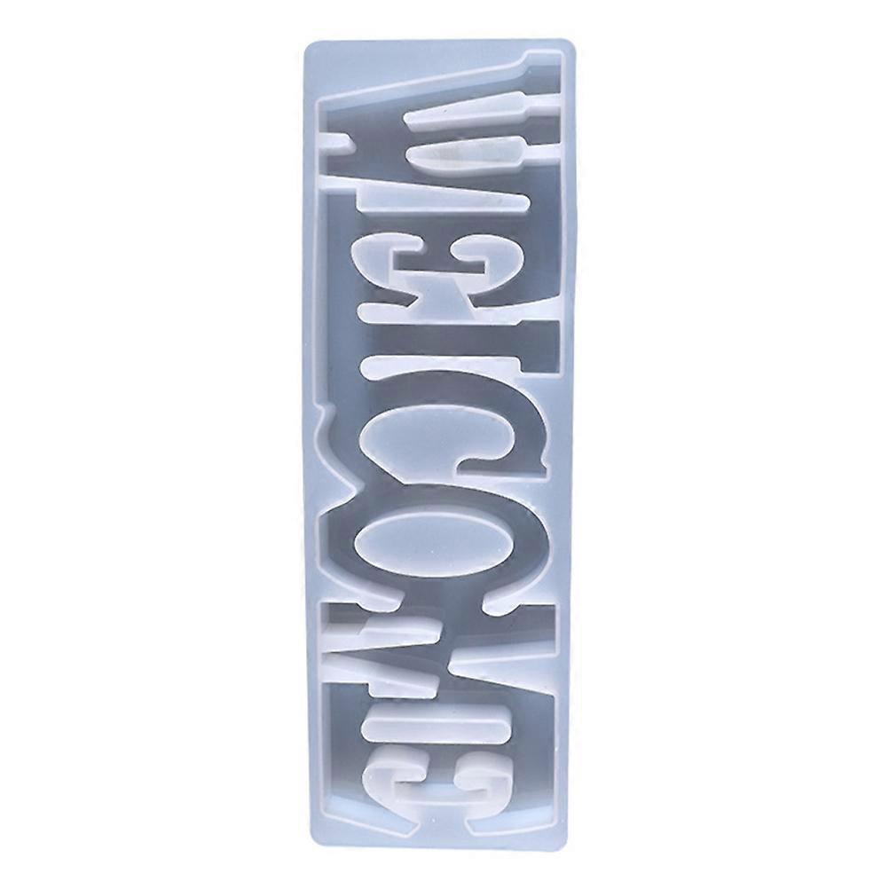 Silicone Welcome Letters Casting Molds for DIY Craft Projects Reusable White