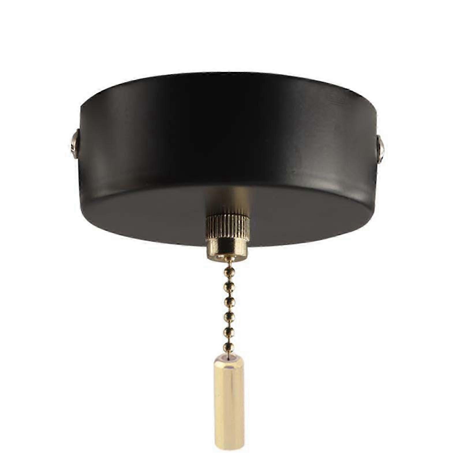 Durable Iron Pull Cord Light Switch - Easy Install for Any Interior Style, Silver Finish