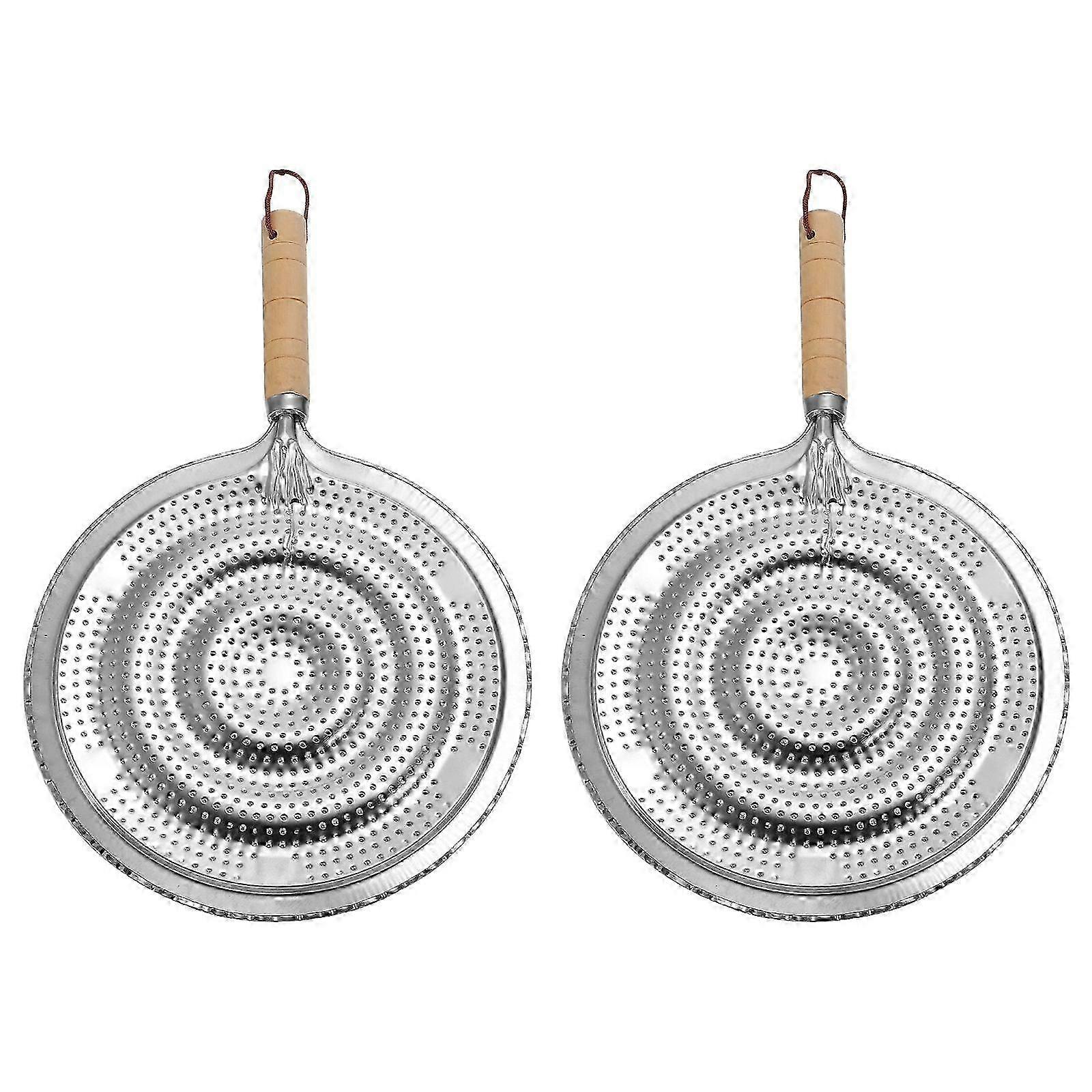 2 Pieces of Coffee Mats with Wooden Handles, Insulation Pads for Tabletop Use and Protection from Heat