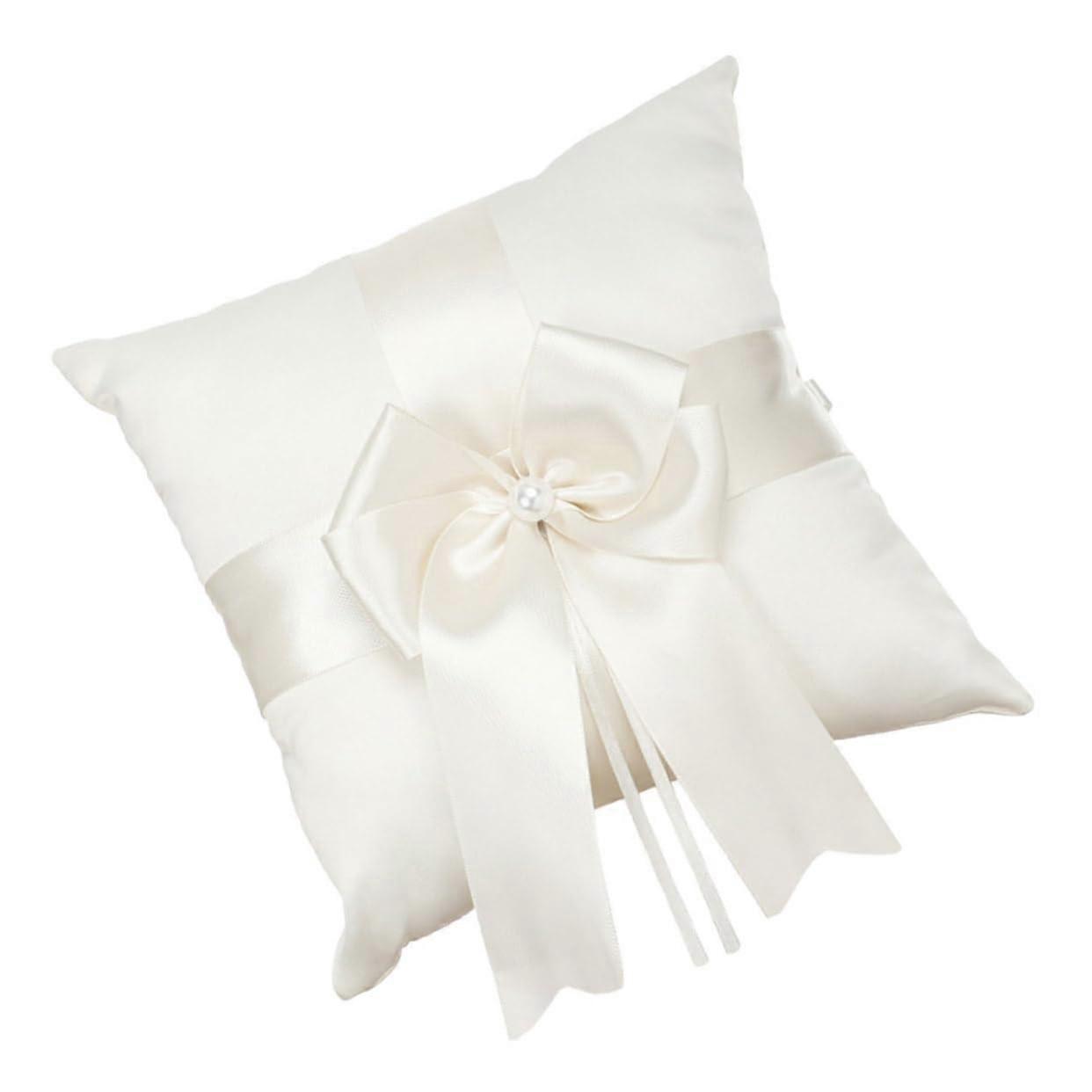 Real Rose Petal Wedding Pillow with Bow Decoration for Wedding Party Engagement Proposal Pillow Set
