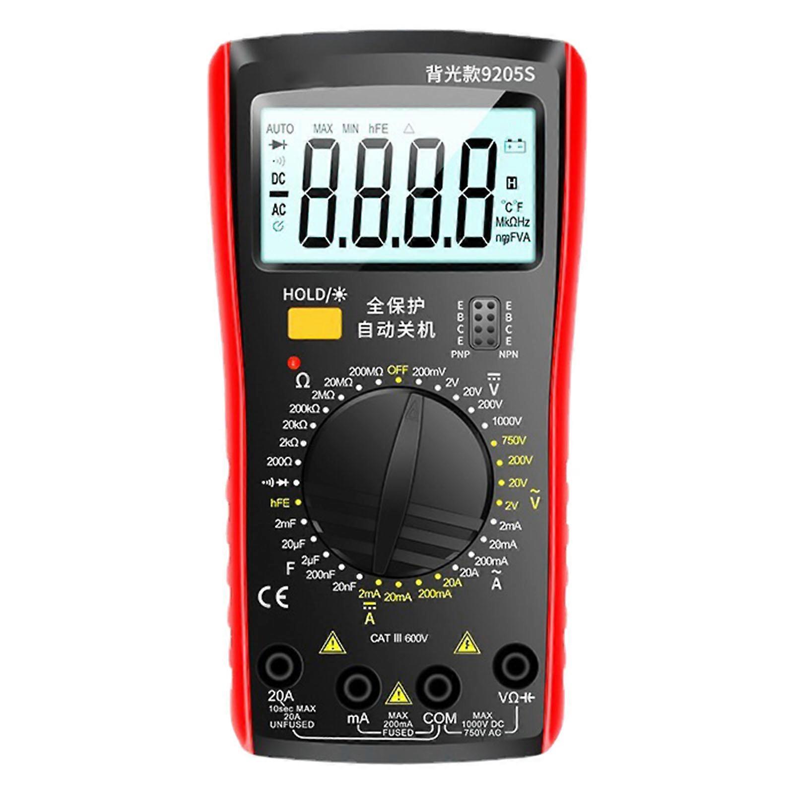 Accuracy Digital Multimeter Current Voltages Tester Anti Burn Cover Solid Design For Professional DIY Projects