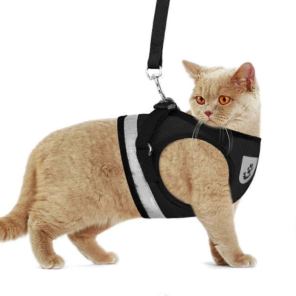 Solid Color Pet Traction Chest Strap Reflective Breathable Mesh Chest Strap-L