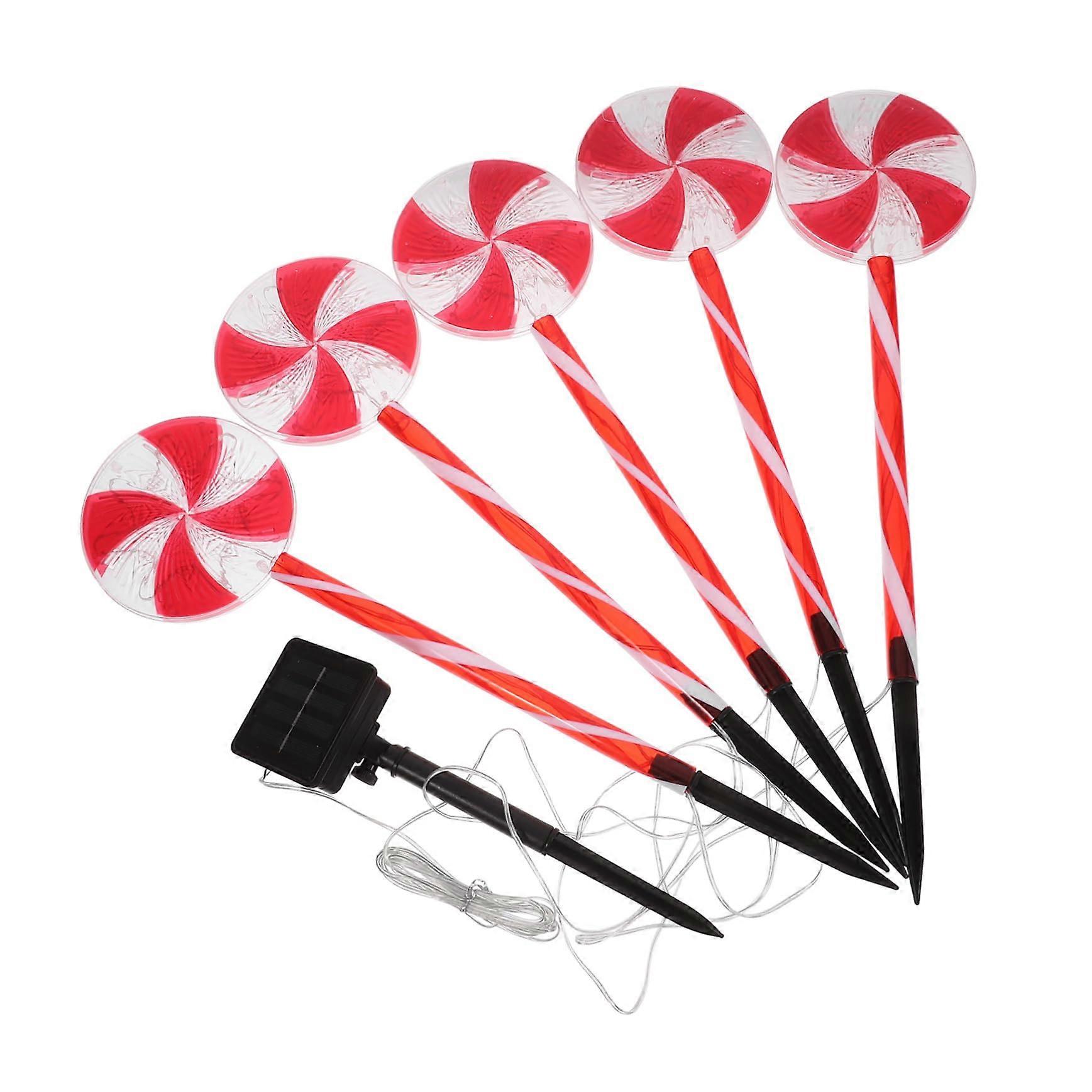Solar Erdsteckerleuchte Set - Candy Design Outdoor Lights for Garden Decor, Solar Stake Lights for Yard, Waterproof and Durable