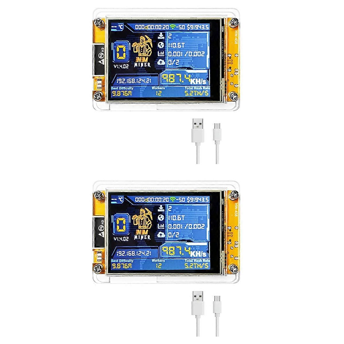 NMMiner NerdMiner Upgraded Harshrate 987KH/S 2.8 Inch Smart Display Bitcoin Crypto Solo Lottery Min