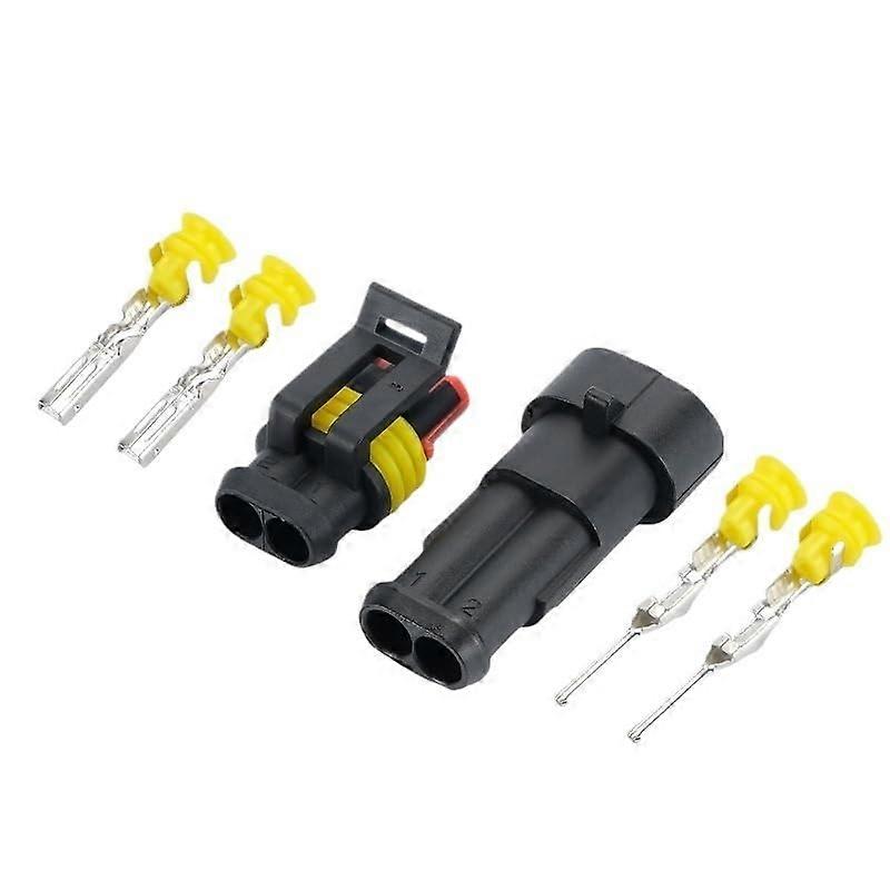 10 Kit 2 Pin Way Electrical Wire Connector 1.5mm Terminals 2Pin HID Auto Xenon Lamp
