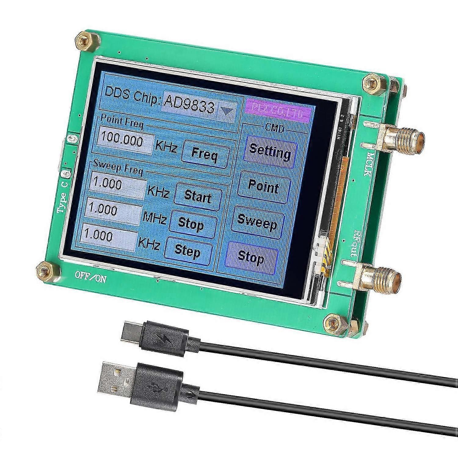 Touching Screen DDS Module Signal-Generator 10Bit DAC Sinewave Squarewave Triangularwave Signal Generator Module