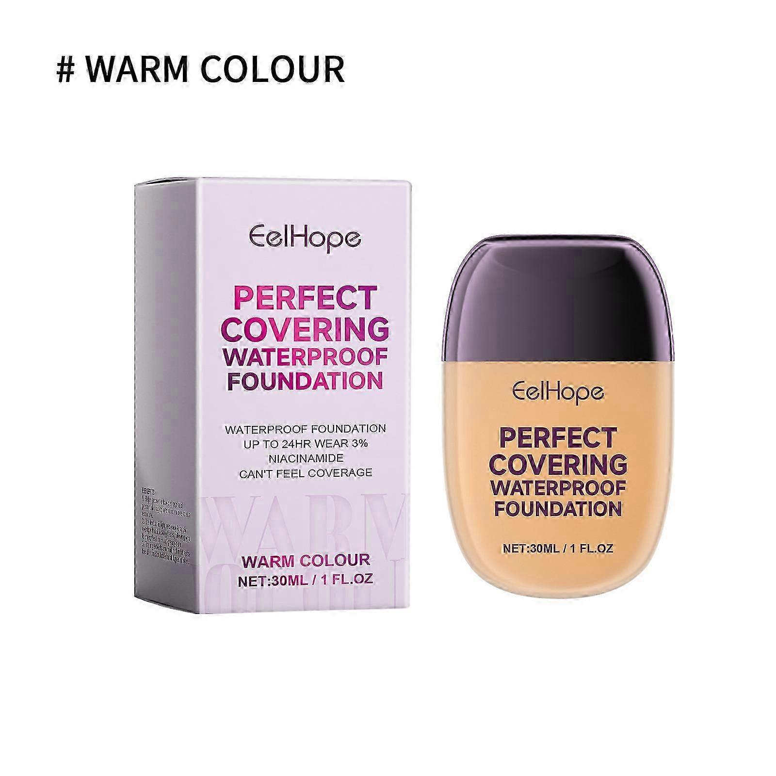 Waterproof Concealer Foundation, Brighten Skin Tone Without Stuck Powder, Refreshing and Moisturizing, Light and Moisturizing Foundation