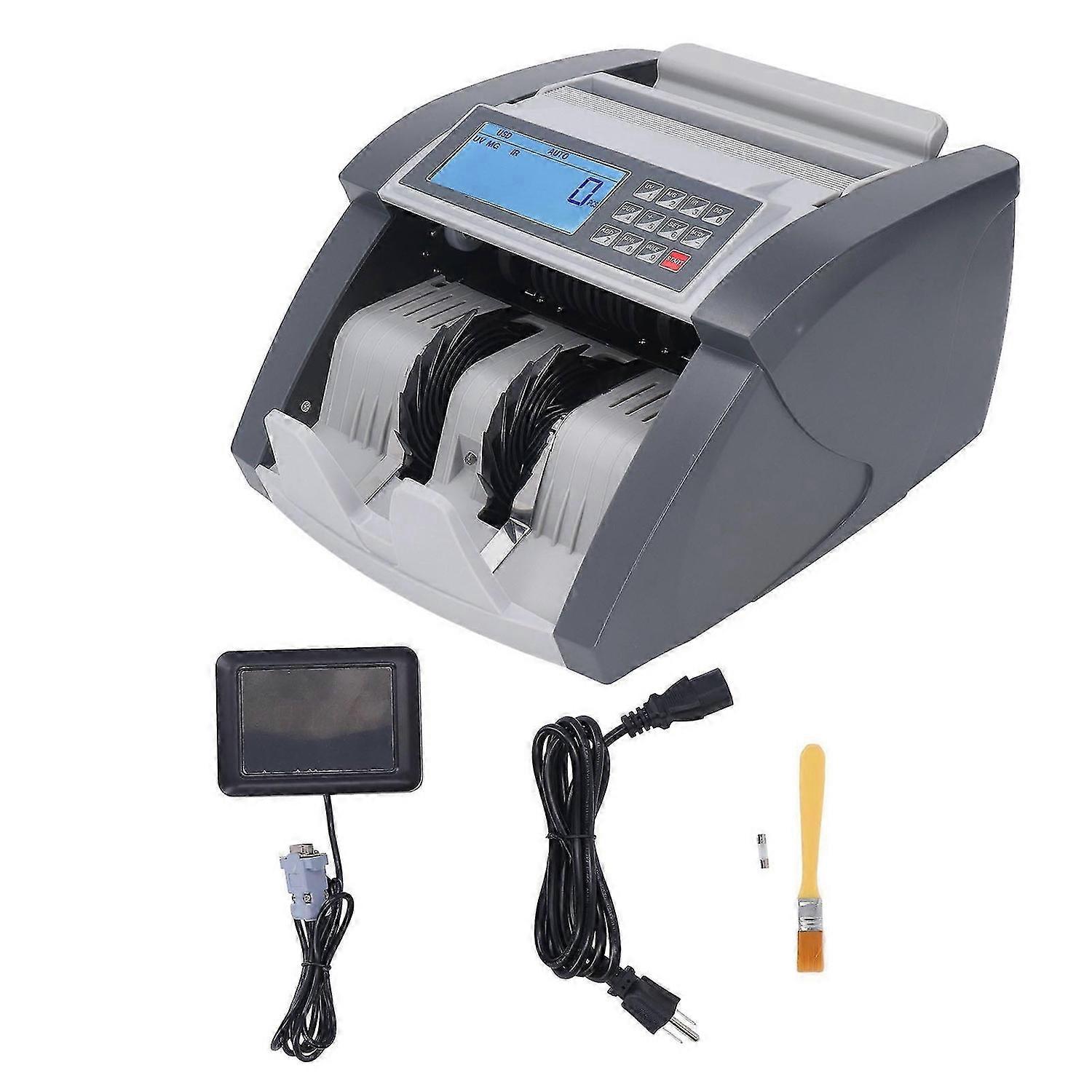 Money Counting Machine LCD Display Banknote Currency Counter with UV MG IR MT DD Counterfeit Detection US Plug 110V 60HZ