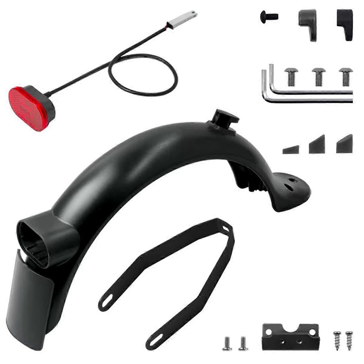 Electric Scooter Accessory Kit - Rear Fenders, Taillight, Warning Lamp, Thumb Throttle, Protective