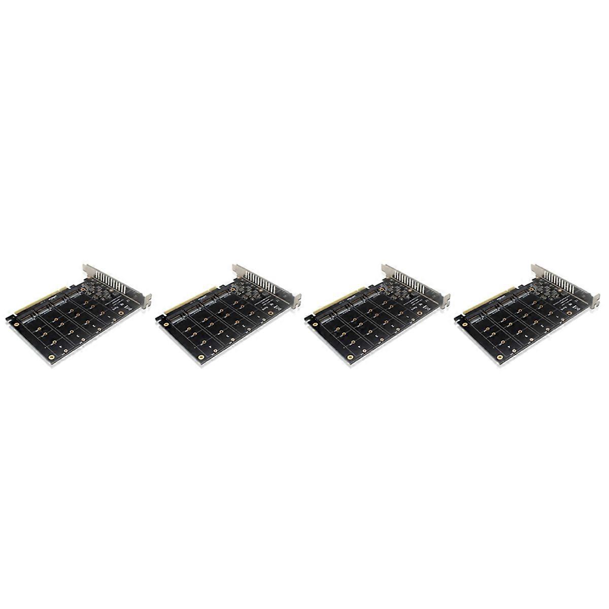 4 Port NVMe to PCIE Adapter Card M.2 NVME to PCIe X16 Adapter
