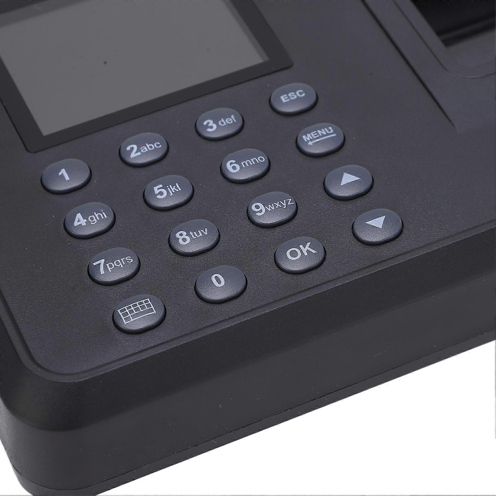 Fingerprint Attendance Machine 2.4in Screen Fast Identification DC5V/1A Password Time Recorder for Company AC100‑240VUS Plug English