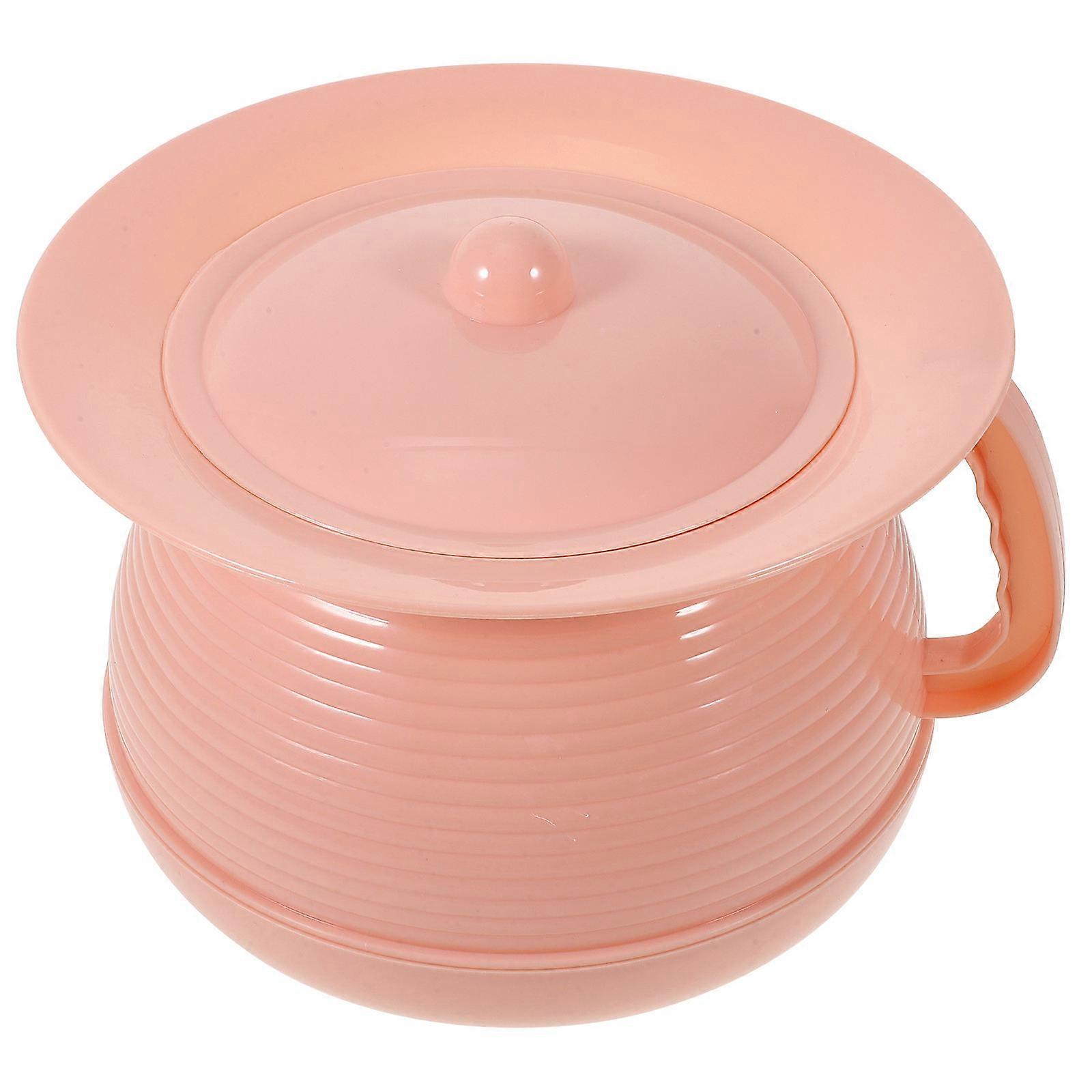 Urinal Container Portable Adult Urinal Bottle For Elderly Drop Resistant Round Shape Non Slip Base 1Set