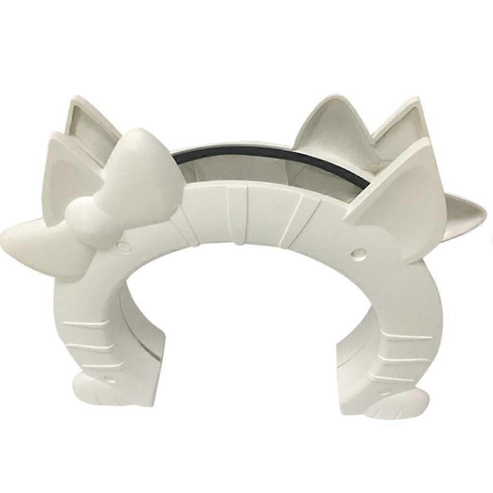 Cat door, pet door for cat inner door, 2way hole passage for hollow inner core or solid inner doors with catshaped portal, White.