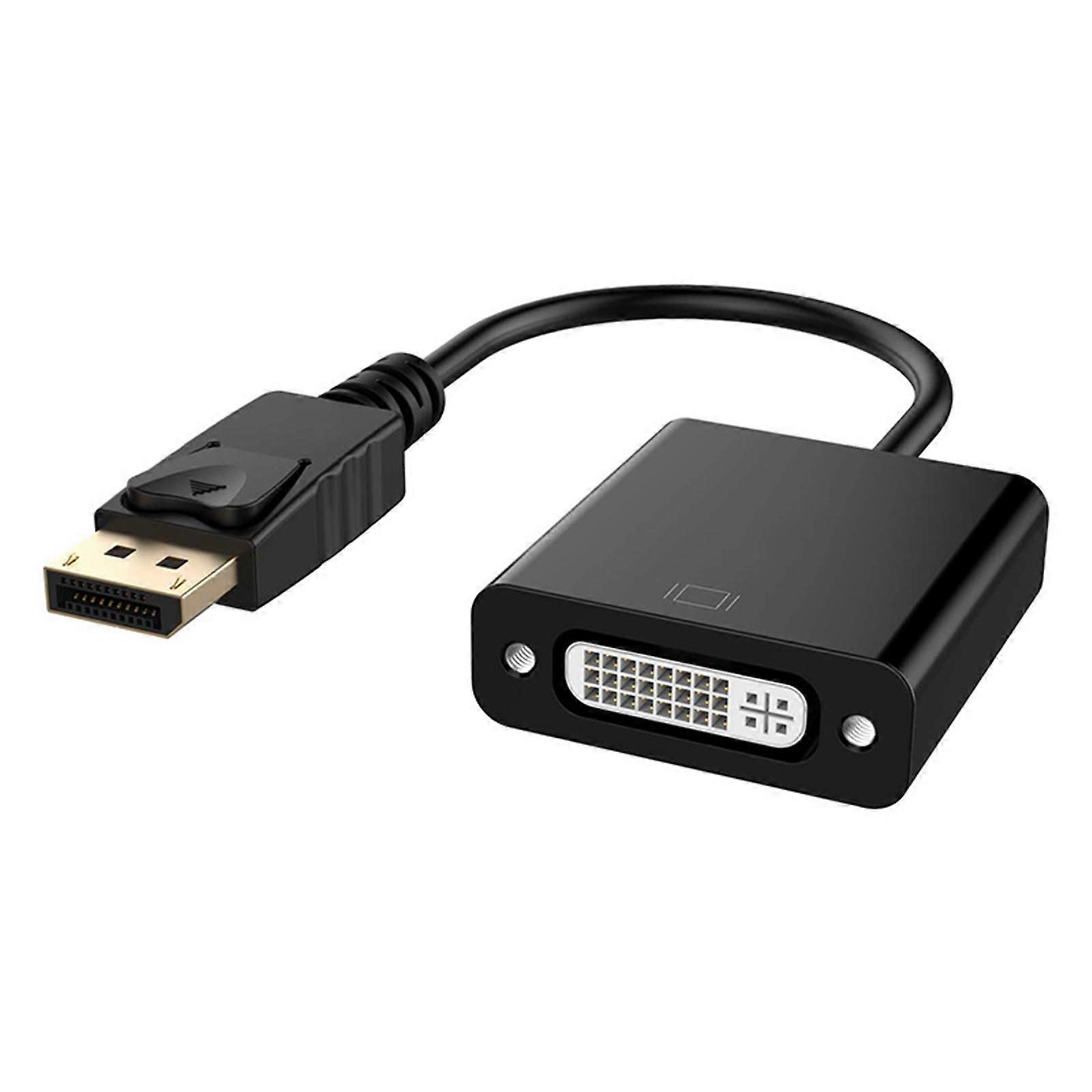 DisplayPort to DVI Adapter Gold Contact 60Hz Refreshing Rate Compatible for PC Monitor Office Use Seamlessly Connectivity