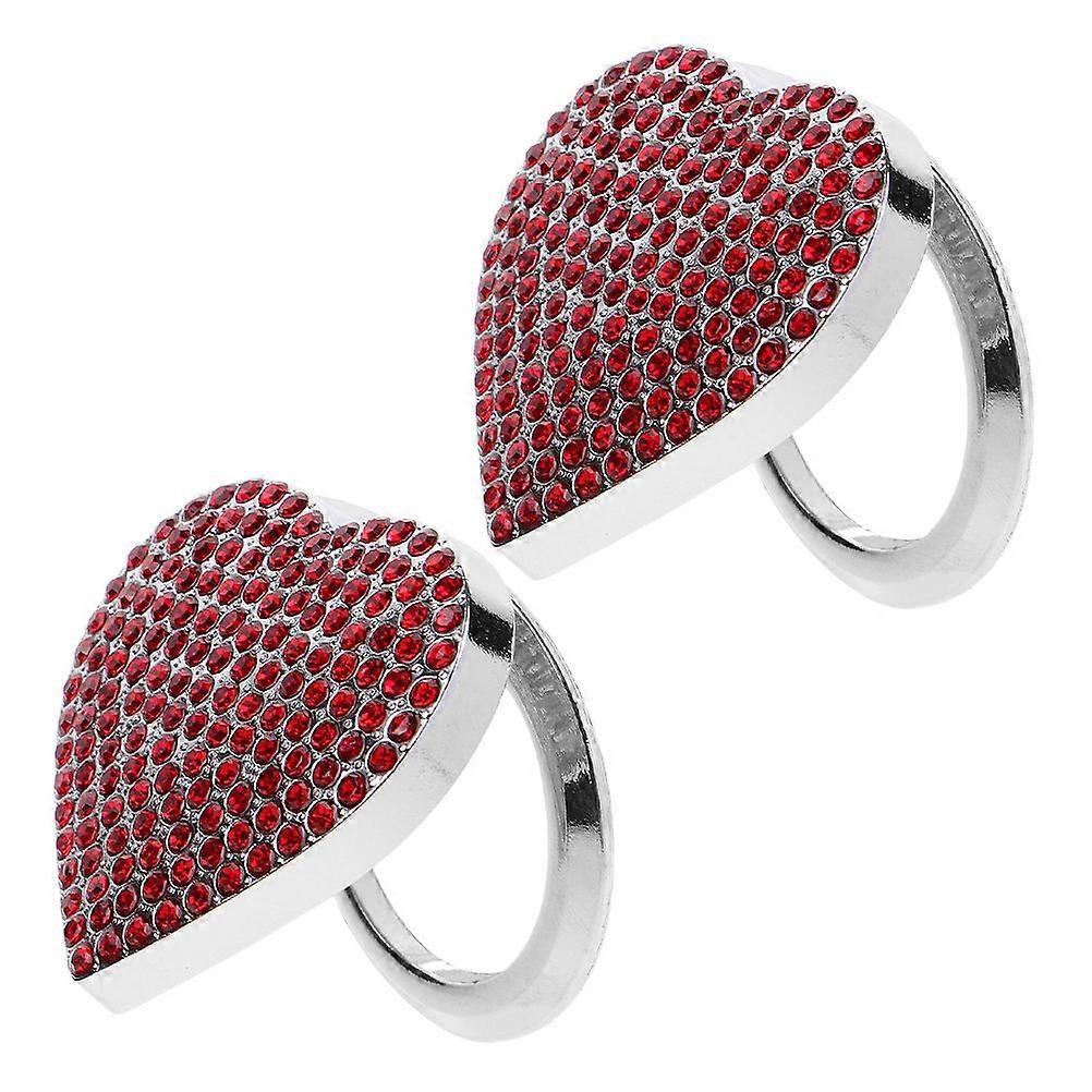 Car Ignition Protector Push To Start Button Cover Bling Car Accessories For Women Fading Resistance 2Pcs