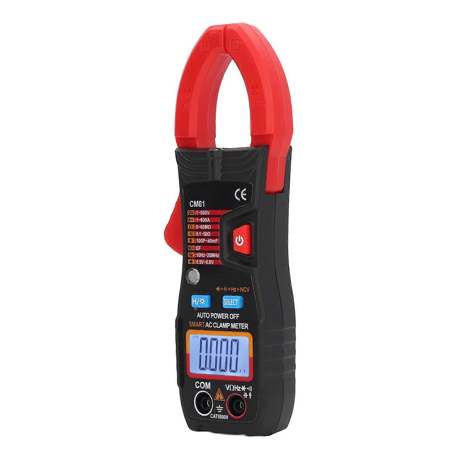 Digital Clamp Meter Multifunctional AC DC Ammeter Smart Auto Ranging Multimeter 1V‑600V 