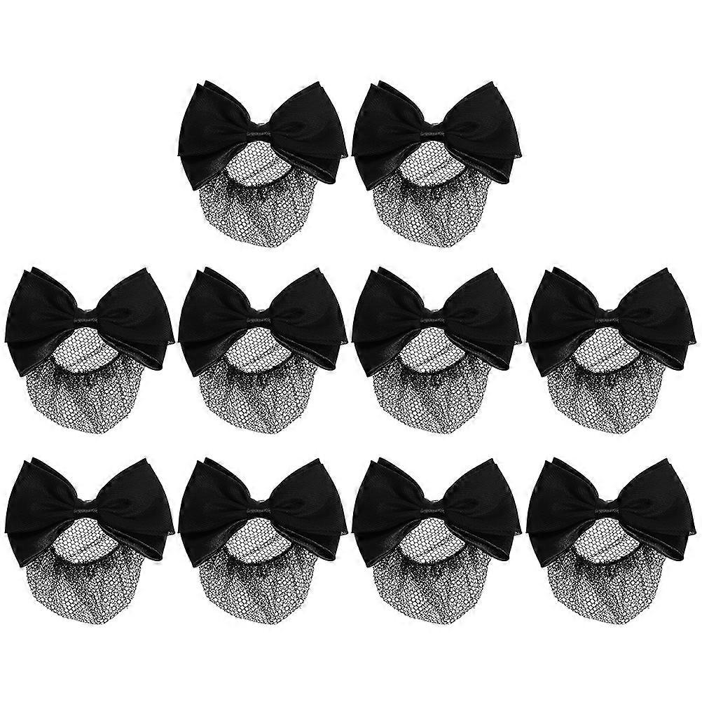 Elastic Mesh Hair Bun Holders Classic Style Black Color Suitable For Dancers And Professional Use 10Pack