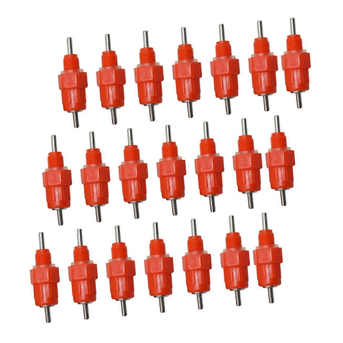 22-Piece Automatic Chicken Water Nipple Drinkers for Poultry, Stainless Steel, Easy Install, Compatible with Hens
