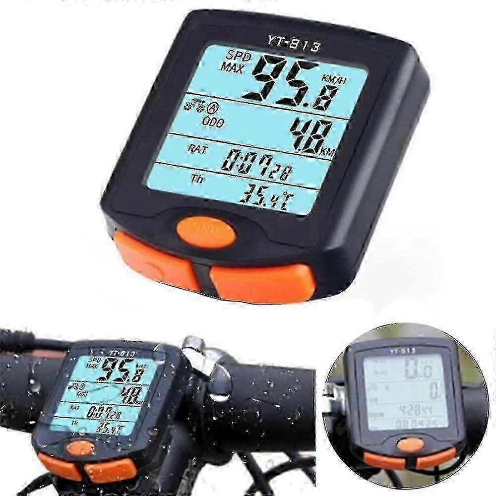 2024 Waterproof Wireless Bike Computer with LCD Backlight - Multi-Function Speed Meter for Cycling Performance Tracking
