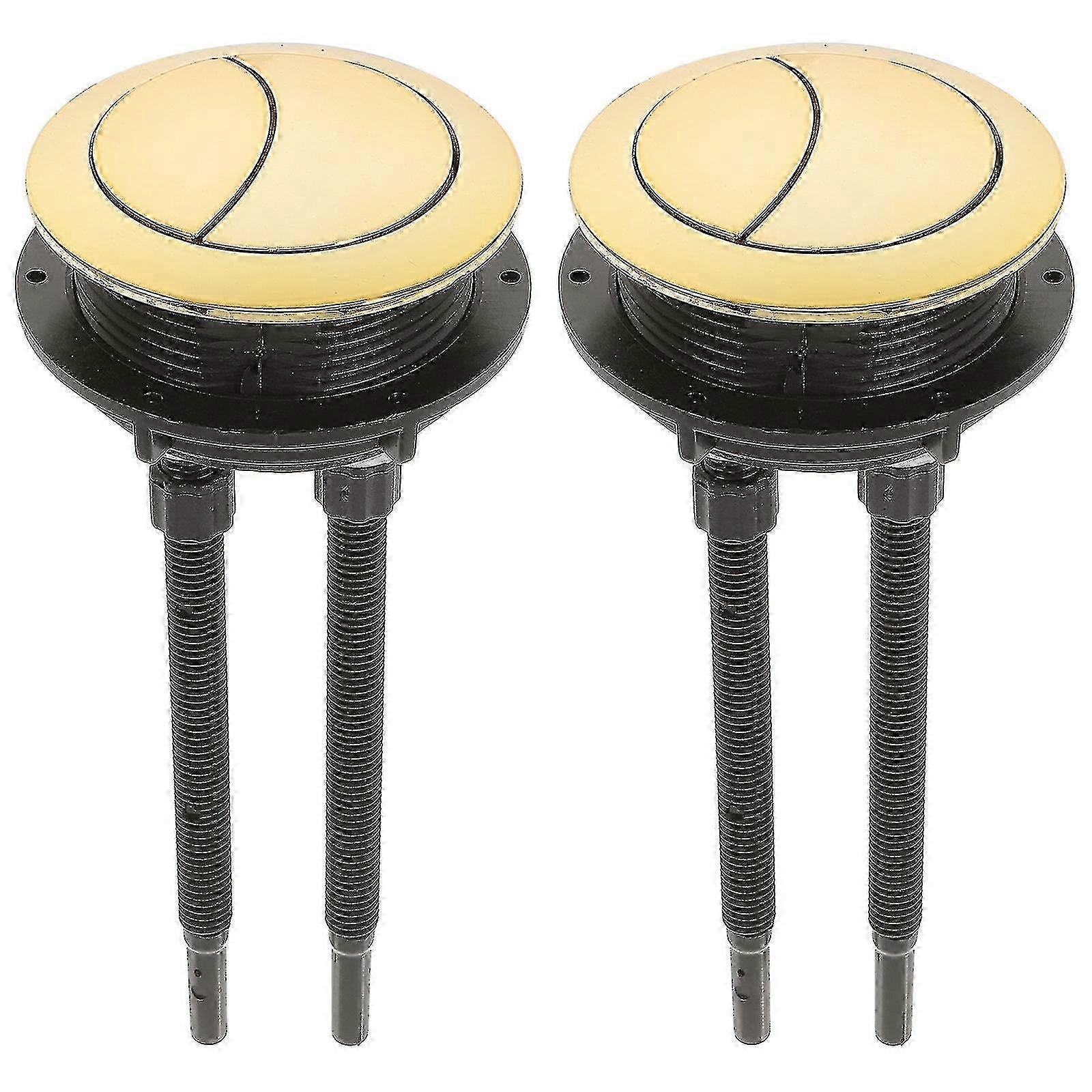 2pcs Round Head Buttons for Bathroom Toilet Flush System