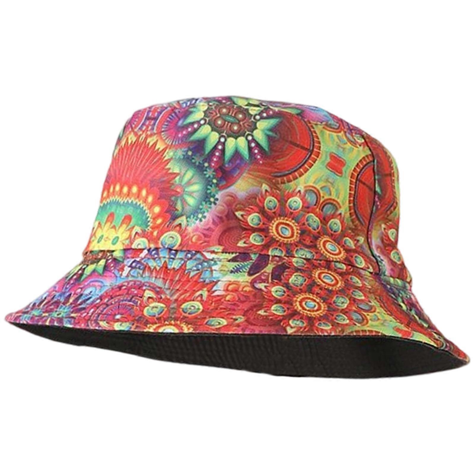 Wide Brims Dolphin Pattern Fisherman Hat Soft Sun Protective Design For Beach Vacation And Styling Multicolor
