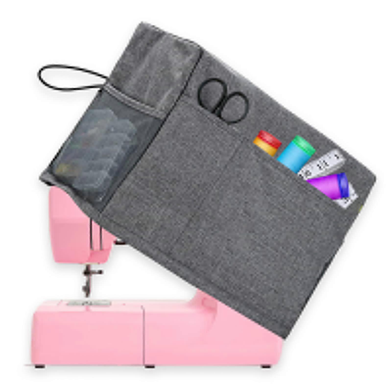 Sewing Machine Cover with Loop and Pockets  Reusable Bag, Pack of 2 Grey