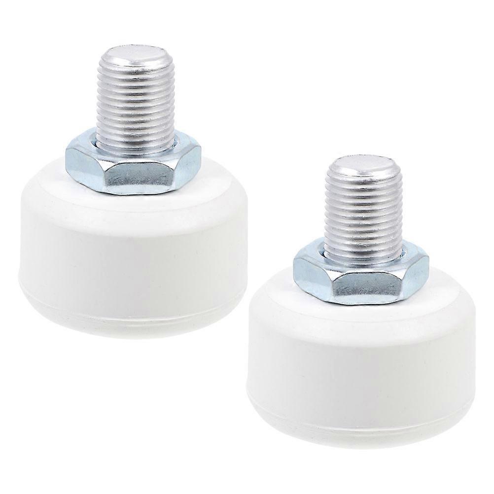 Roller Skates Adjustable Rubber Toe Brake Stoppers White 2Pcs Accessories