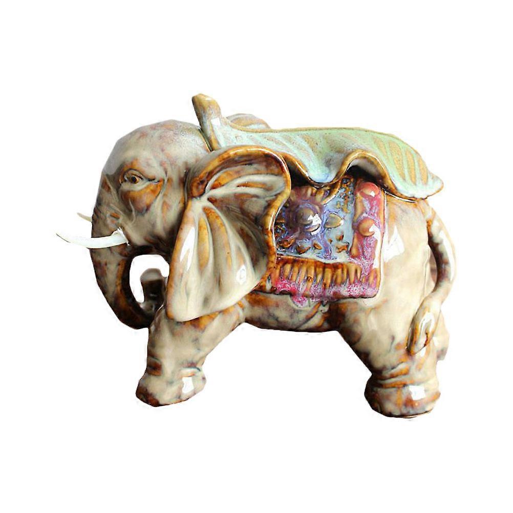Decorative Elephant Figurine Elegant Style Living Room Mantelpiece Tabletop Shelves 1pc