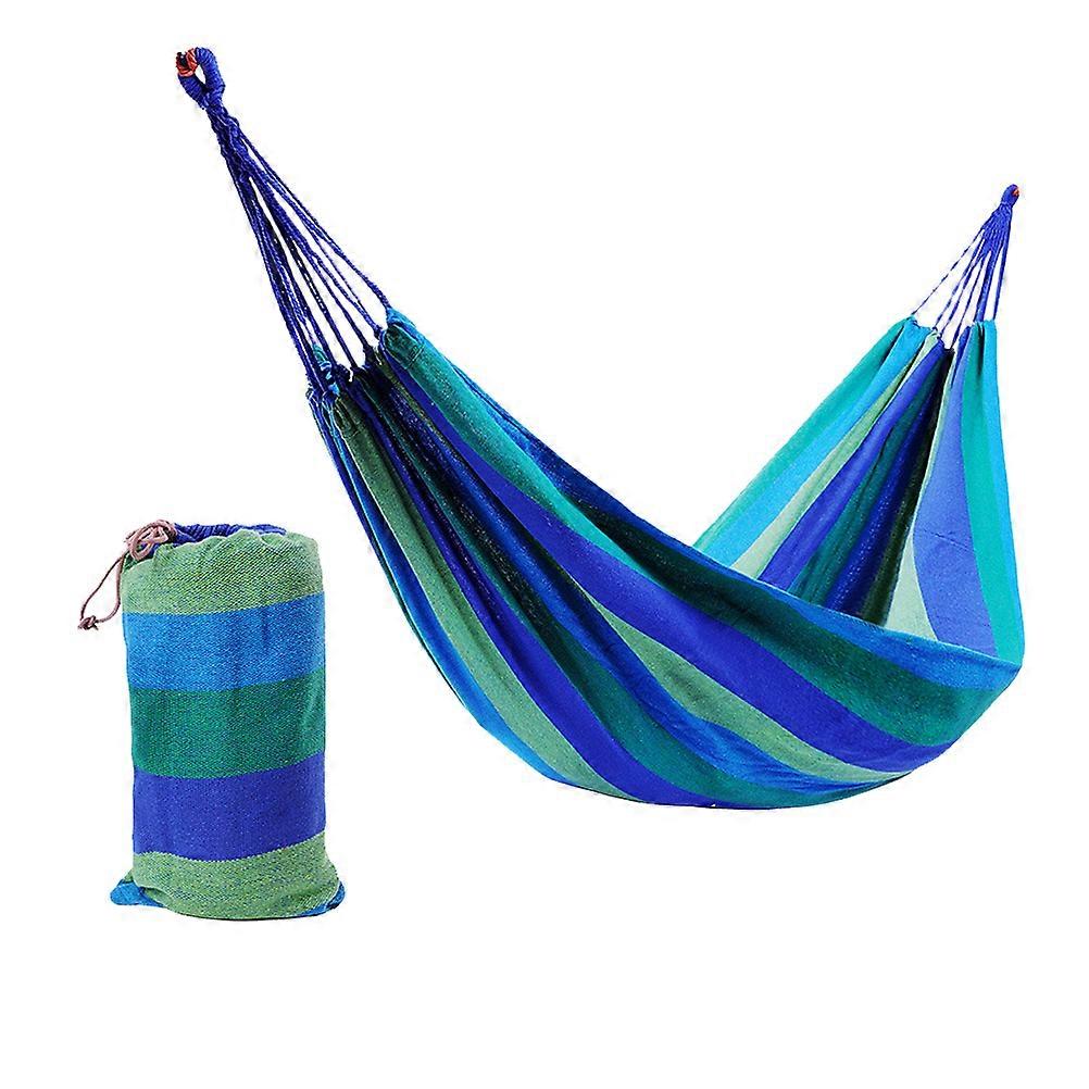 Adult Hammock Outdoor Portable Canvas Relaxation For Indoor Use Colorful Striped 1Set