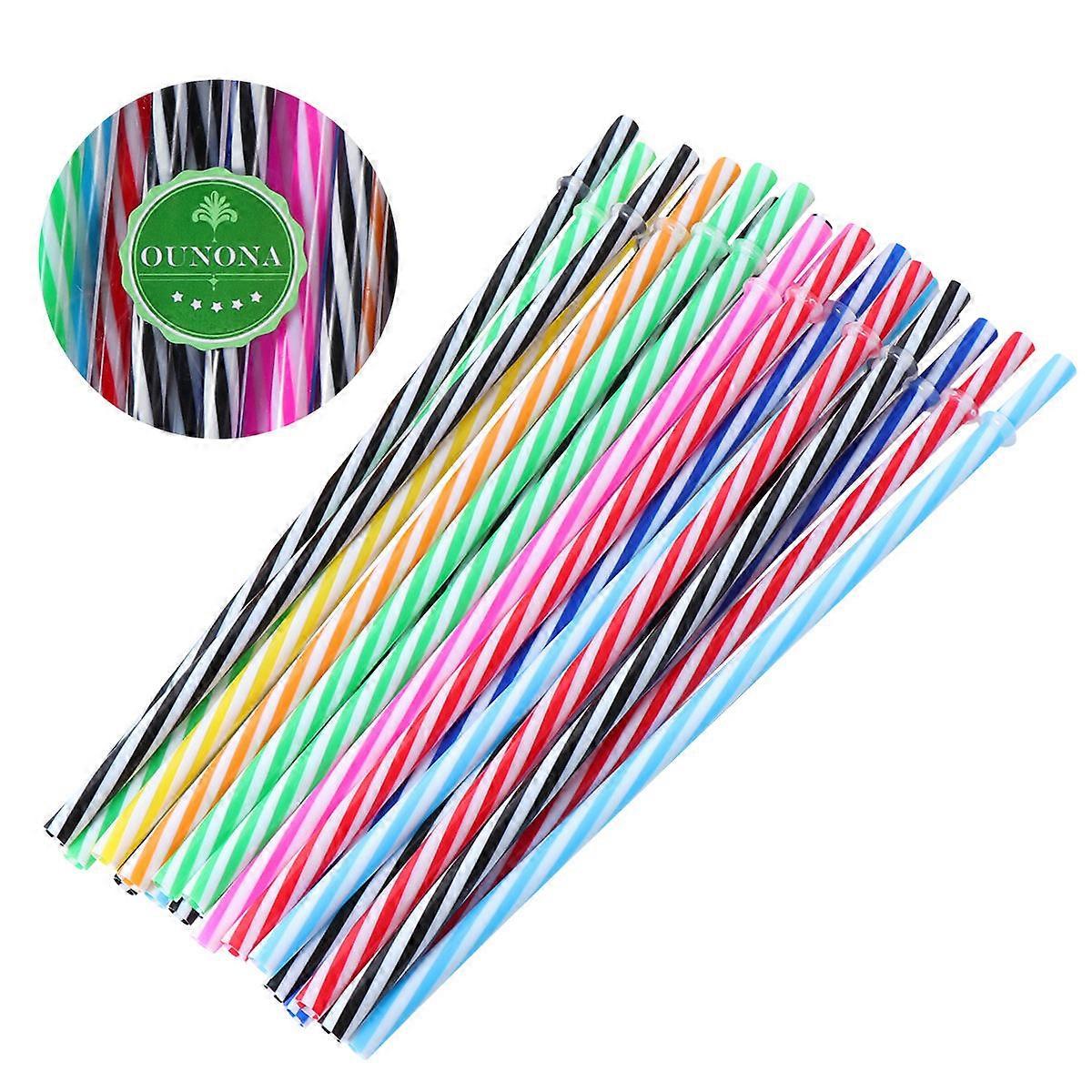 Thick Straws Reusable Drinking Straws for Drinking Use 25Pcs