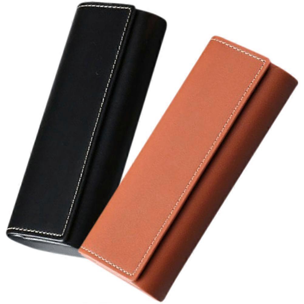 Eyeglasses Holder Anti-Scratch Sunglasses Box Portable Daily Use Soft Lining Aluminum Alloy 2Pcs